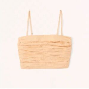 Abercrombie & Fitch Butter Yellow Crop Top